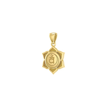 Svadhisthana Sacral Chakra Solid Yellow Gold Pendant GPD5624